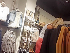 Sexy Blond Wearing A Pink Skirt Was Caught On Upskirt Cam