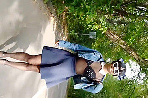 Sexy Chika Bimbo Walking Around In Sexy Dress
