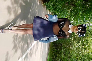 Sexy Chika Bimbo Walking Around In Sexy Dress