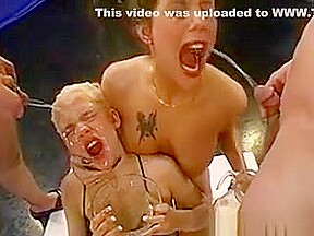 Sexy Hunks Are Showering 2 Lesbians With Urine Matter