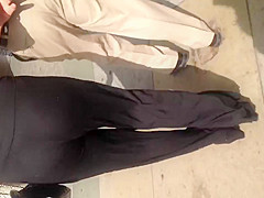 Sexy Milf ass in black tights