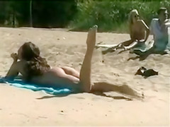 Sexy Naked Pussy Filmed at the Beach