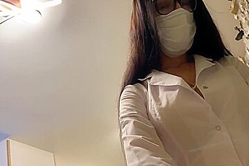 Sexy Nurse In Gloves Gave Herself A Good Fuck