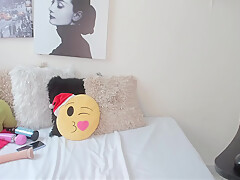 Sexy Otaku With Purple Hair Loves Sucking Very Big Cocks While Drooling Over Her Big Tits And Body