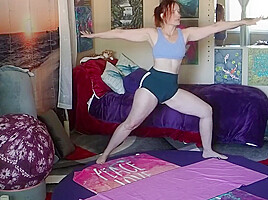 Sexy Yoga In Shorts And A Small Top