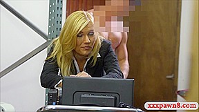 Sexy amateur blonde milf pawns her pussy for money