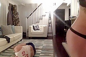 Sexy brunettes ballbusting her chastity feminist bf