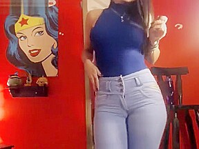 Sexy colombiana e jeans