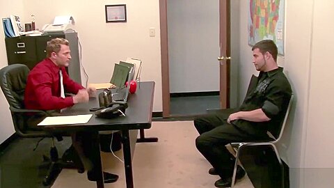 Sexy gays fucking in the office