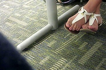 Sexy indie crossed sandal feet