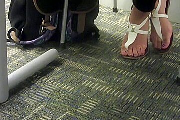 Sexy indie crossed sandal feet