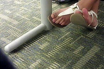 Sexy indie crossed sandal feet