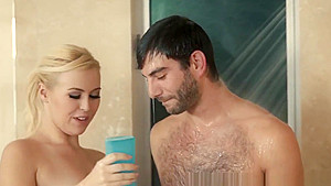 Sexy masseuse tugging cock