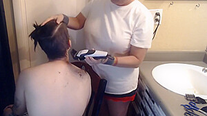 Shaving Butch Wifes Hair
