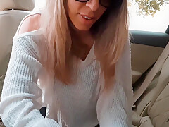 She Cuckold Her Boyfriend In A Car In Public