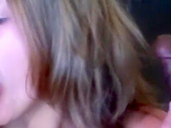 Short Haired White Girl Gets A Big Facial After Giving And Pussy
