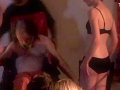 Shy Brunette Undresses In Front Of Strangers