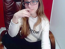 Shy nerdy college girl mia reveals her lush breasts