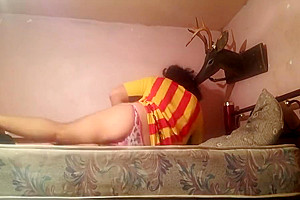 Sissy Awakes In Sexy Thong Under Her Boy Underwear