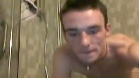 Skinny Guy Showering