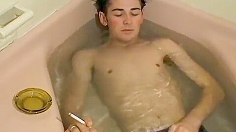 Skinny Showers And Smokes While Jerking Off - Shane Allen