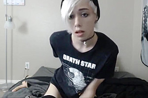 Skinny emo femboy solo
