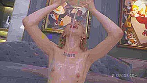 Skinny teen 18+ Berlin in Hard Piss Drink with Powerful slaps! (Destroyed gape) NRX138 - PissVids