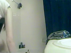 Skinny teen 18+ before and after shower