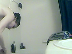 Skinny teen 18+ before and after shower