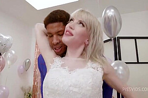 Slammed Brides Goes Wet With Tap 7on1 Wolfstream tv , Ass, , , , In Mouth, Btg116 With Izzy Wilde
