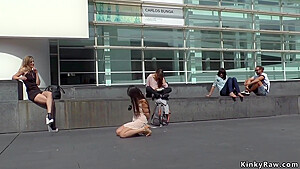 Slave Walked In Public As Ashtray