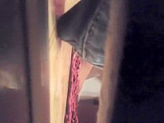 Slick spying of hot Step sister's little ass