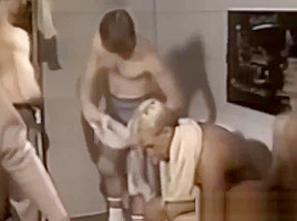 Slim young homosexual takes it up the ass in the shower