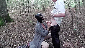 Slut Wife Hooded in Forest and Fucked 2