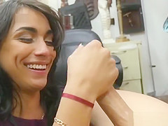 Slutty latina Jessi gets fucked with Shawns cock for cash