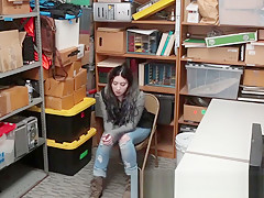 Slutty teen 18+ thief tugs cops cock