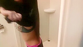 Small Filipino girl, showers and shaves her pussy