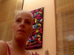 Small Titted German Blonde Gets Her Hungry Mouth Filled