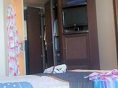 Small boobs granny caught in bedroom dressing