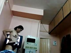 Small tittied Indian chick shows off her small breasts
