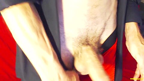 Smoking Cock Solo In Red Underwear - Richard Lennox
