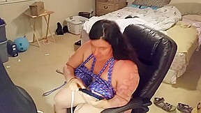 Smoking with tits tied