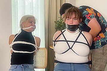 Snow Flake In Summer Is Cleave Gagged Next To