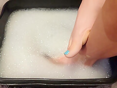 Soapy Foot Bubble Bath - Soaking My Sweaty Feet After A Long Day