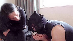Sock sniffing, smelling training by Mistress Ronja by Foot Girls