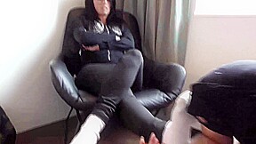 Sock sniffing, smelling training by Mistress Ronja by Foot Girls