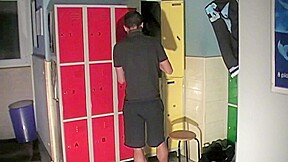 Solo footballers masturbation in the locker room - CrunchBoy