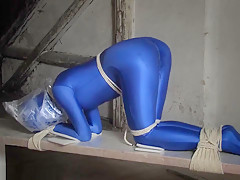 Spandex Catsuit & Breath Play Bondage