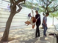 Spanish slut fucked in busy public shop