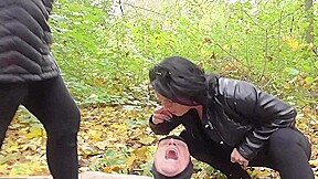 Spitting session in the forest by Femdom Austria